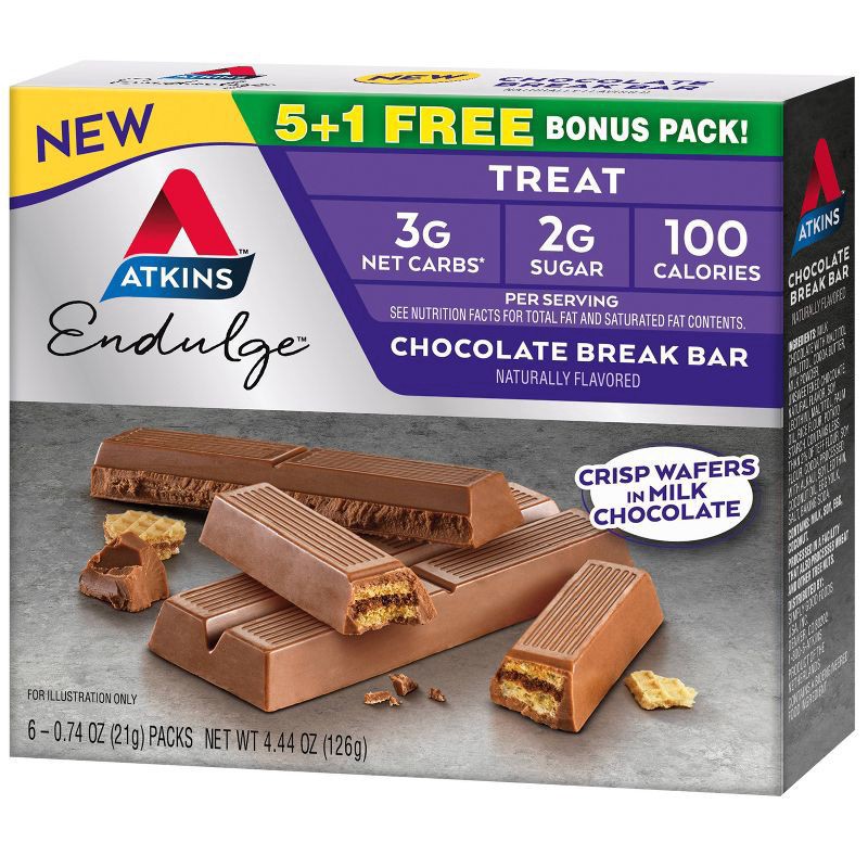 slide 3 of 12, Atkins Endulge Chocolate Break Bar - 4.4oz, 4.4 oz