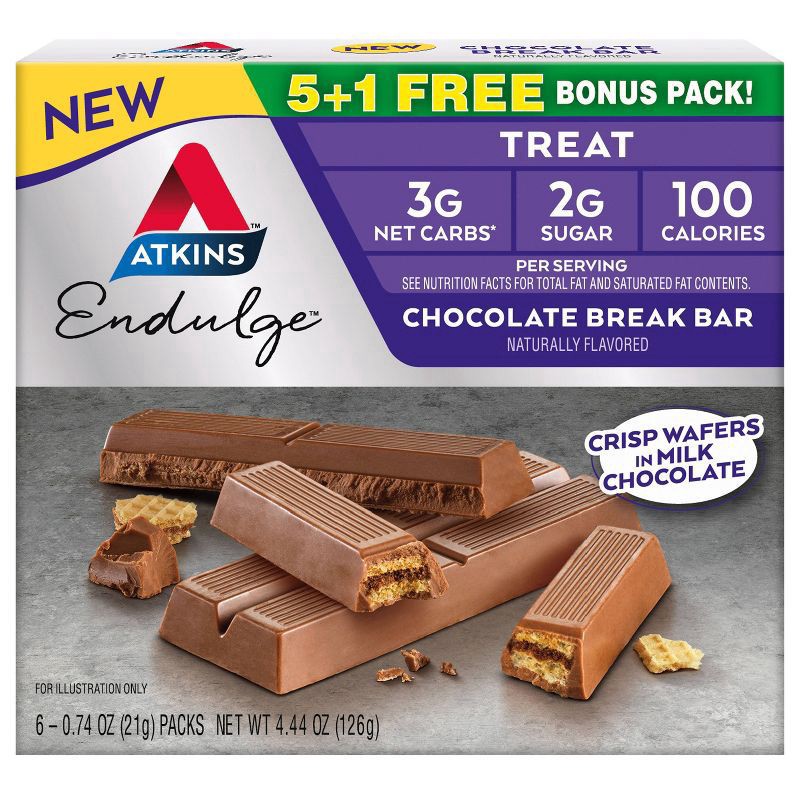slide 1 of 12, Atkins Endulge Chocolate Break Bar - 4.4oz, 4.4 oz