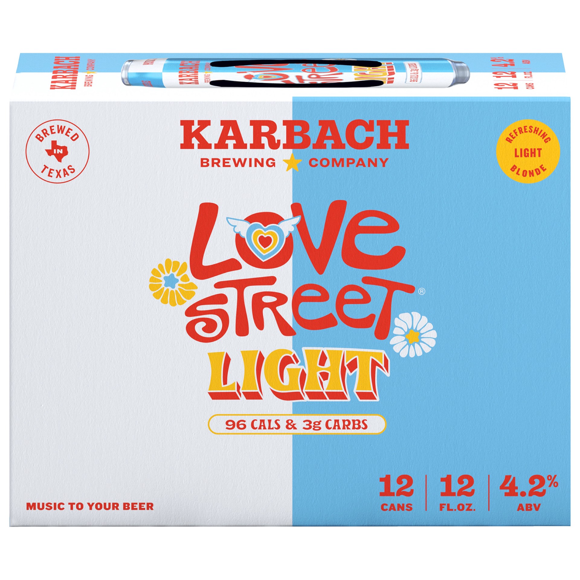slide 3 of 3, Karbach Brewing Co. Love Street Light, 12oz. Can 12 Pack, 12 oz