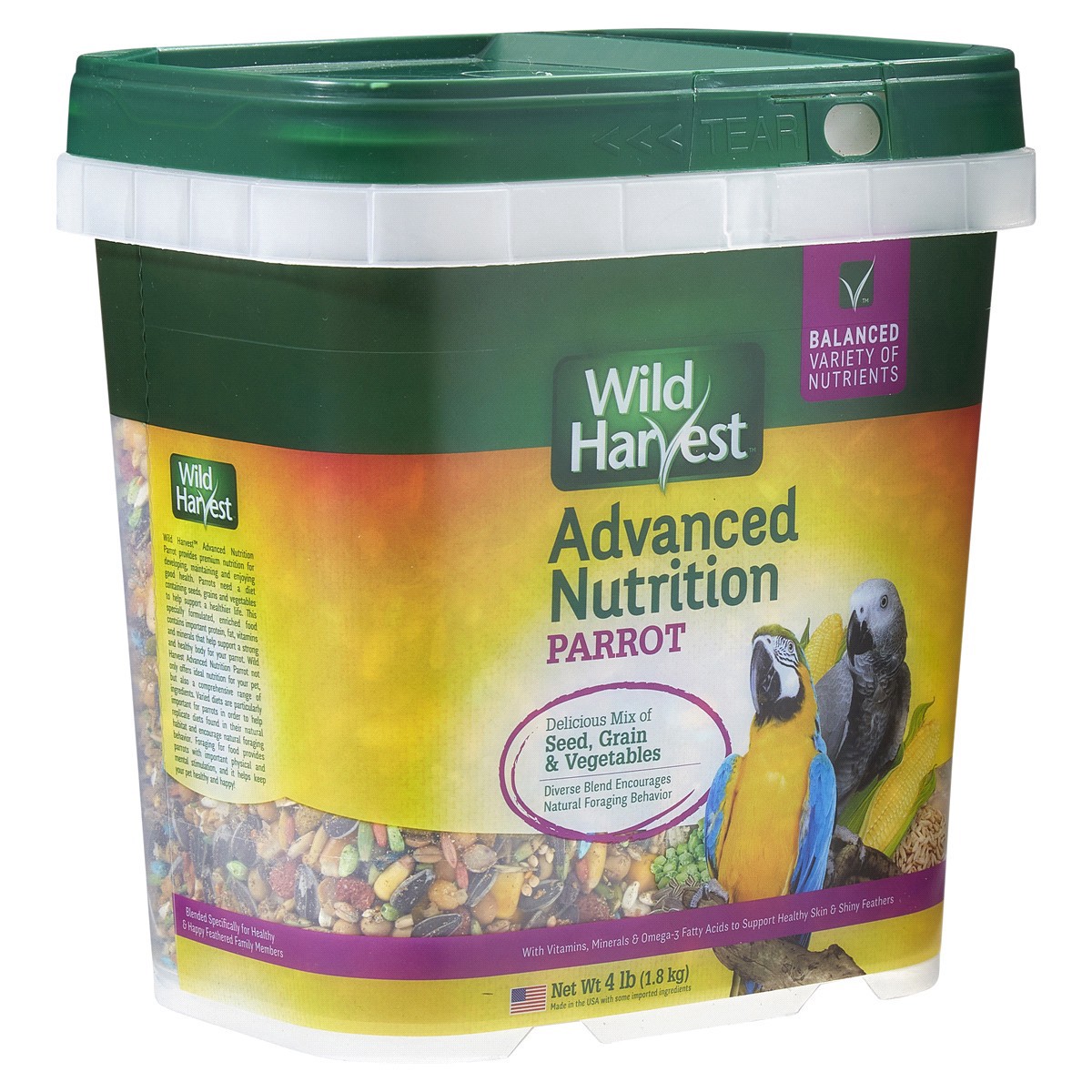 slide 12 of 29, Wild Harvest Parrot Advanced Nutrition Diet Parrot Food, 4 lb