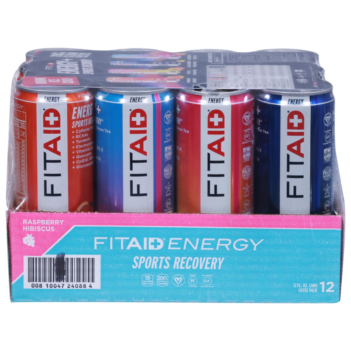FITAID Raspberry Hibiscus Energy Drink 12 12 fl oz Cans 12 ct Shipt