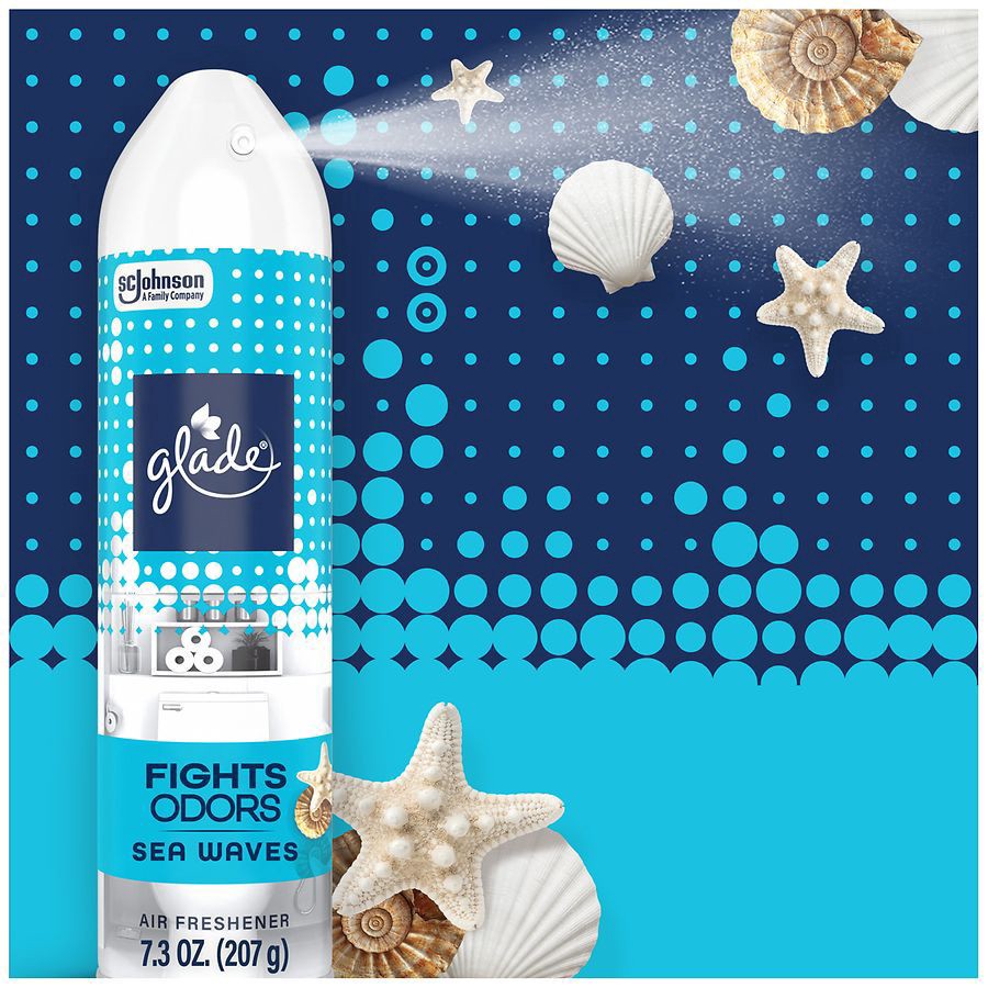 slide 3 of 5, Glade Odor Fighting Soft Mist Air Freshener Room Spray, Sea Waves, 7.3oz., 1 count, 7.3 oz