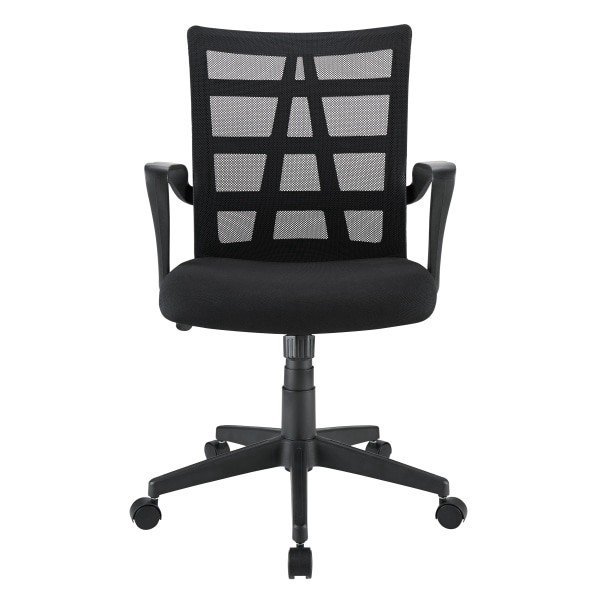 slide 3 of 9, Realspace® Jaxby Mesh/Fabric Mid-Back Task Office Chair, Black, BIFMA Compliant, 1 ct