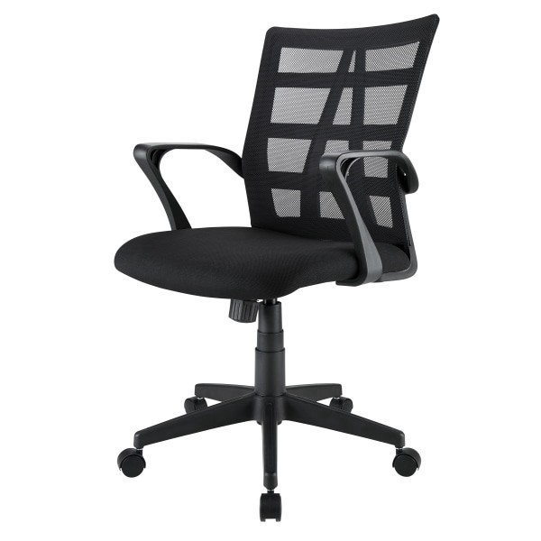 slide 7 of 9, Realspace® Jaxby Mesh/Fabric Mid-Back Task Office Chair, Black, BIFMA Compliant, 1 ct