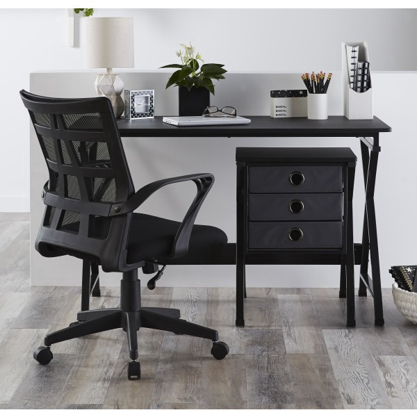 slide 8 of 9, Realspace® Jaxby Mesh/Fabric Mid-Back Task Office Chair, Black, BIFMA Compliant, 1 ct