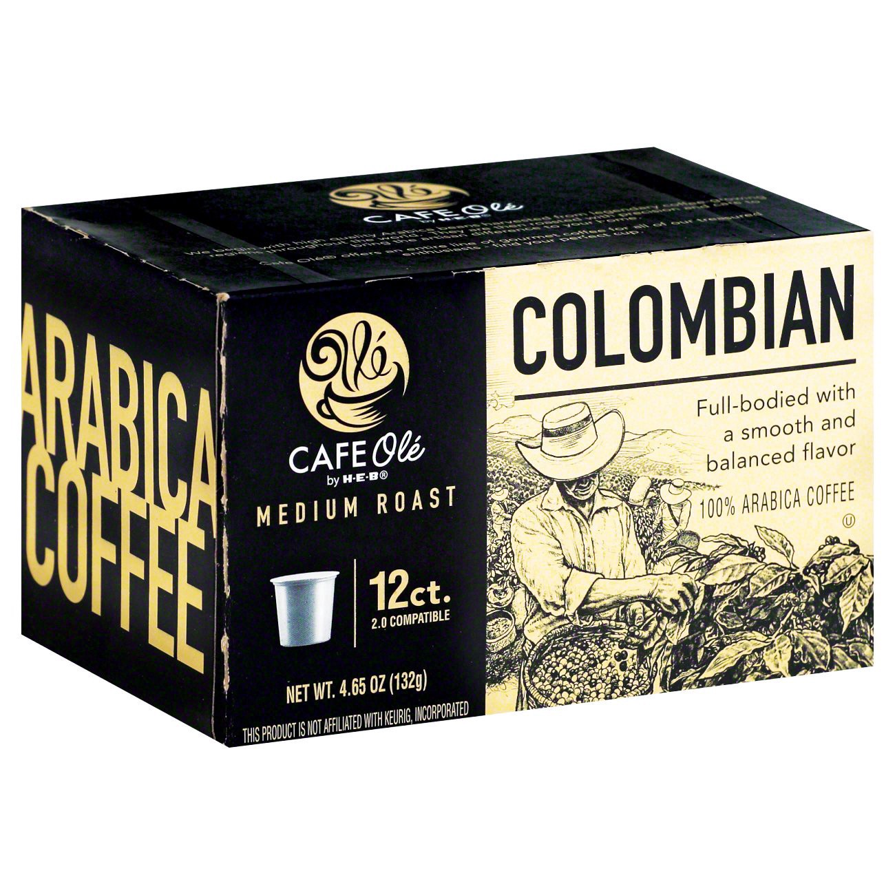 slide 1 of 1, H-E-B Cafe Ole Colombian Single Serve Coffee Cups - 12 ct, 12 ct