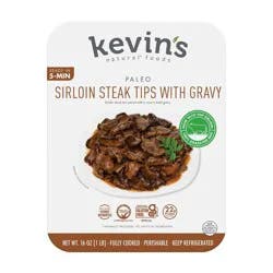 Kevin's Natural Foods Paleo Sirloin Steak Tips with Gravy 16 oz