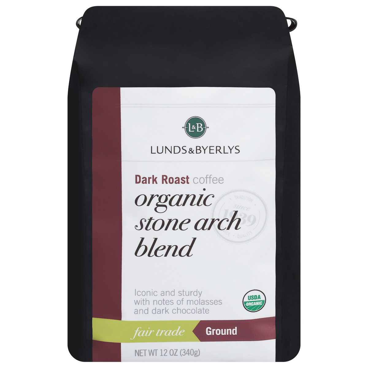 slide 11 of 11, Lunds & Byerlys Organic Dark Roast Ground Stone Arch Blend Coffee 12 oz, 12 oz