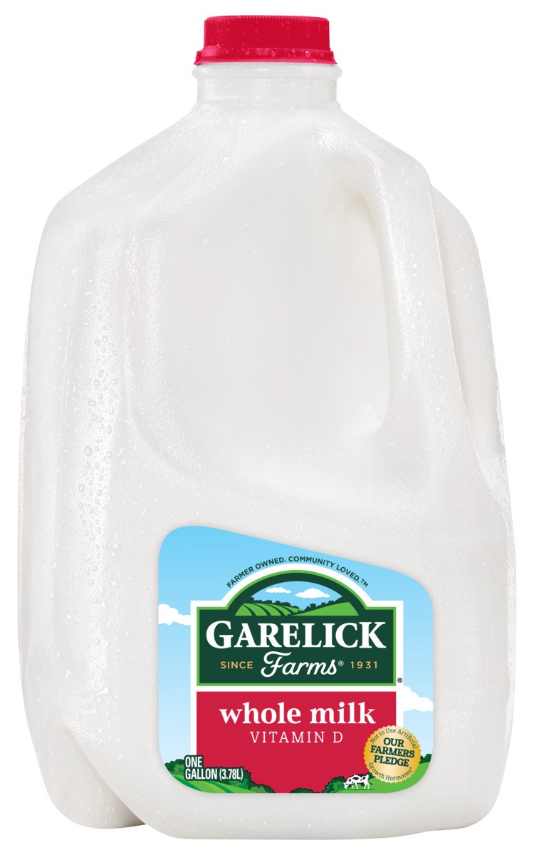 slide 1 of 9, Garelick Farms Whole Milk with Vitamin D, Milk Gallon- 1 Jug, 1 gal