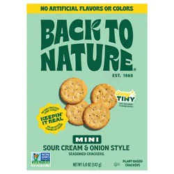Back To Nature Mini Sour Cream & Onion Style Teeny Tiny Seasoned Crackers