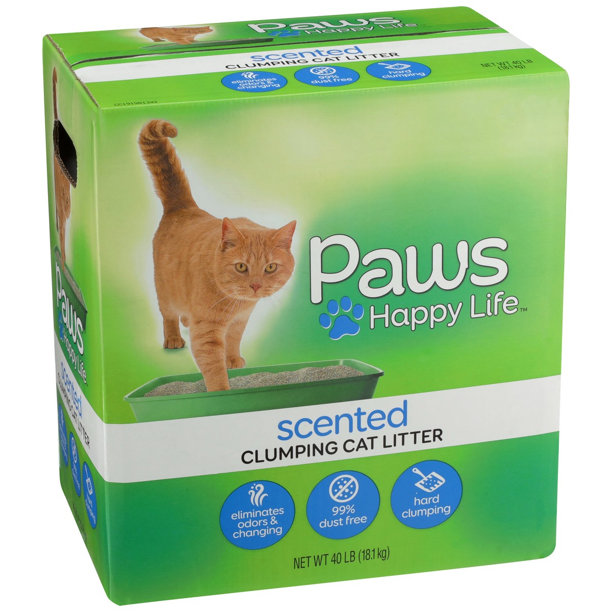 slide 11 of 12, Paws Happy Life Clumping Cat Litter, Scented, 40 lb