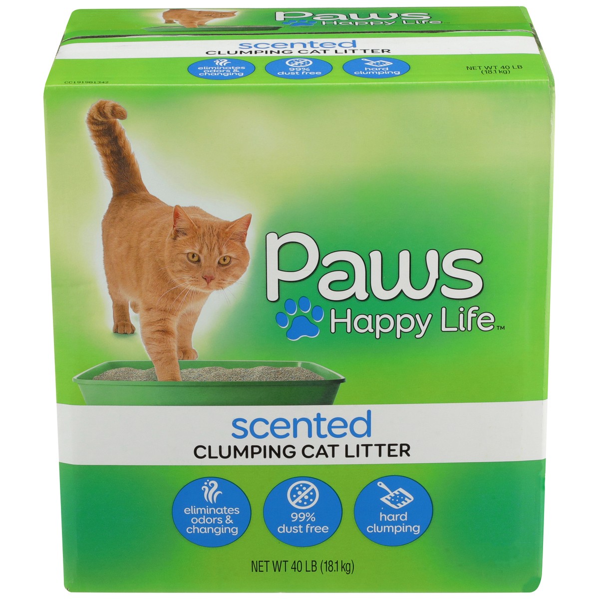 slide 7 of 12, Paws Happy Life Clumping Cat Litter, Scented, 40 lb