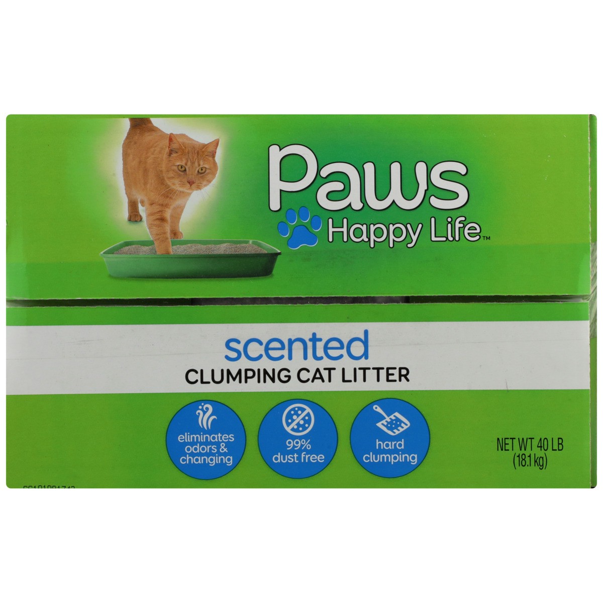 slide 3 of 12, Paws Happy Life Clumping Cat Litter, Scented, 40 lb