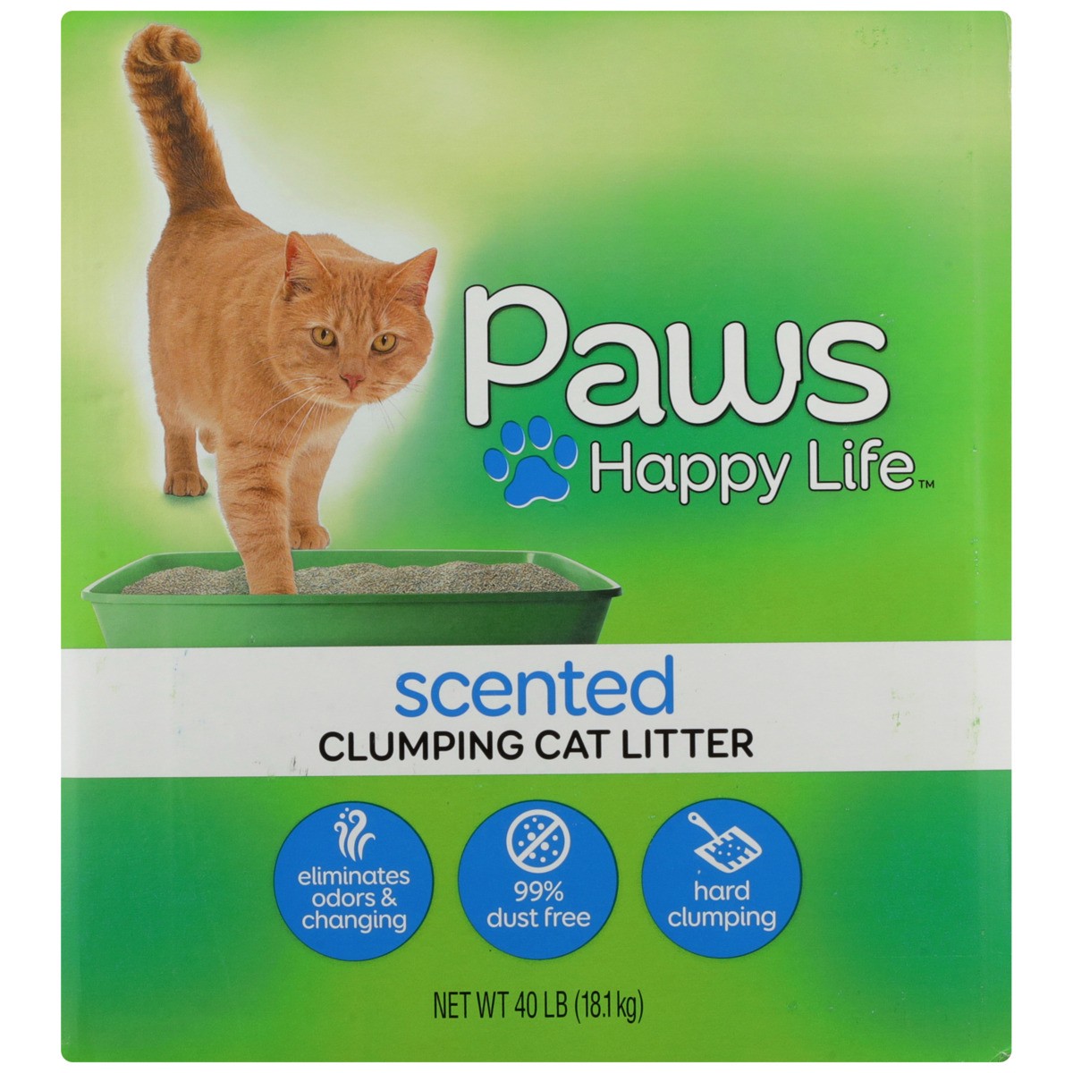 slide 6 of 12, Paws Happy Life Clumping Cat Litter, Scented, 40 lb