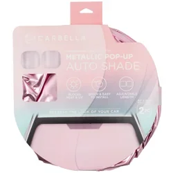 Carbella Metallic Pop-Up Pink Auto Sunshade, 2 pk