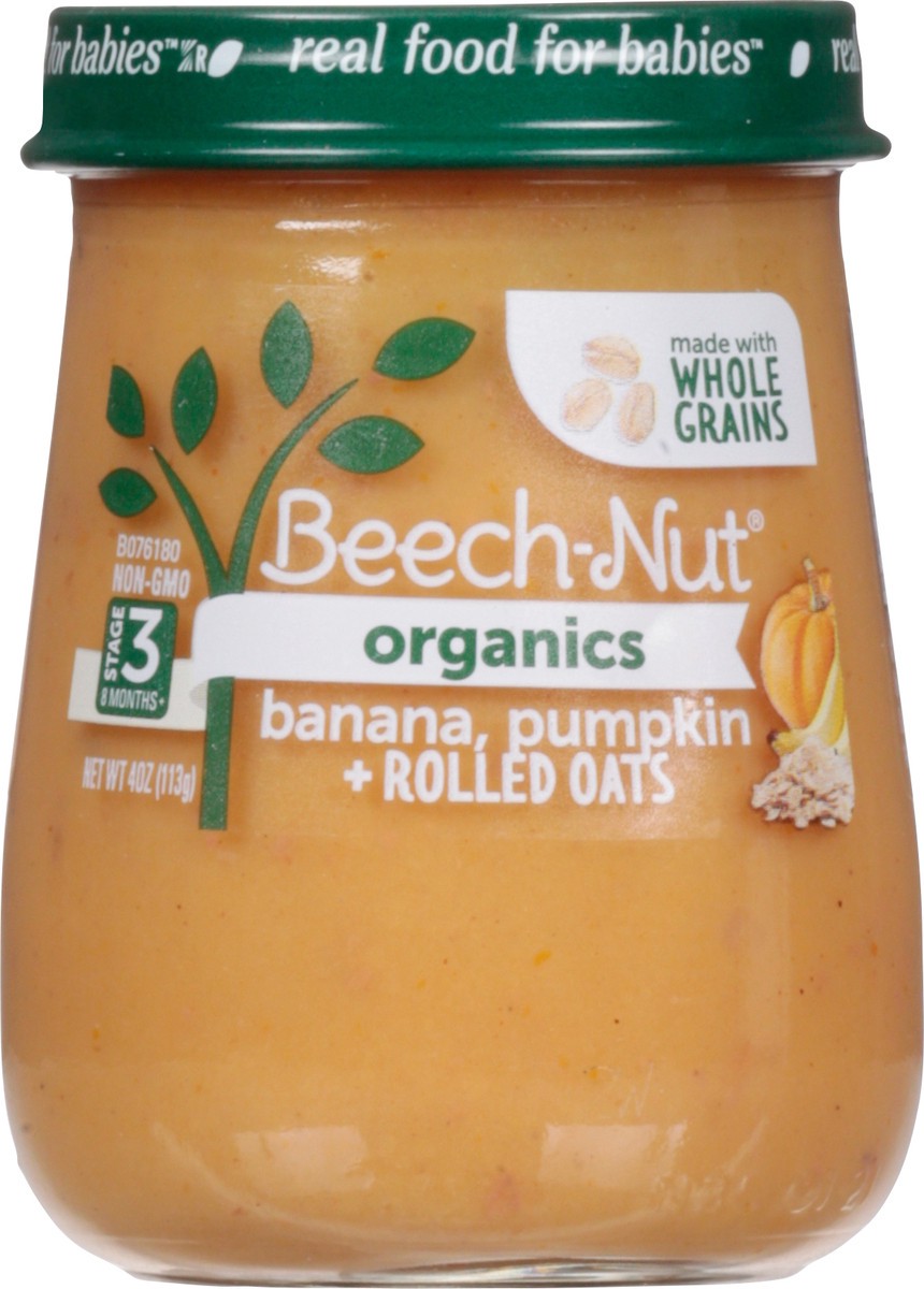 slide 8 of 9, Beech-Nut Organics Stage 3 Banana, Pumpkin + Rolled Oats 4 oz, 4 oz
