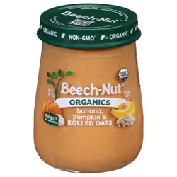 Beech-Nut Organics Stage 3 (8+ months) Banana Pumpkin & Rolled Oats 4 oz