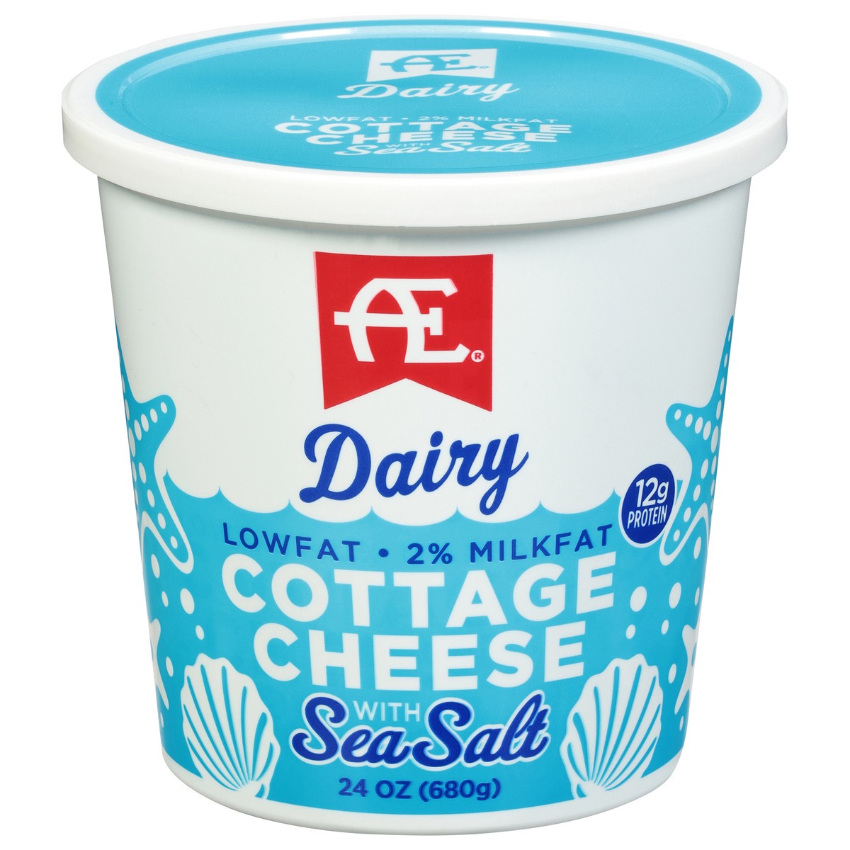 slide 1 of 9, AE Dairy 2% Milkfat Lowfat Cottage Cheese with Sea Salt 24 oz, 24 oz