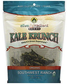 slide 1 of 1, Alive & Radiant Snack Krunch Kale Ranch Organic, 2.2 oz