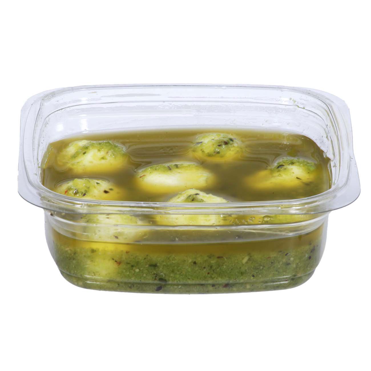 slide 1 of 1, H-E-B Deli Pesto Marinated Mozzarella, per lb