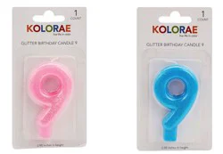 Kolorae Glitter Birthday Candle 9 ct