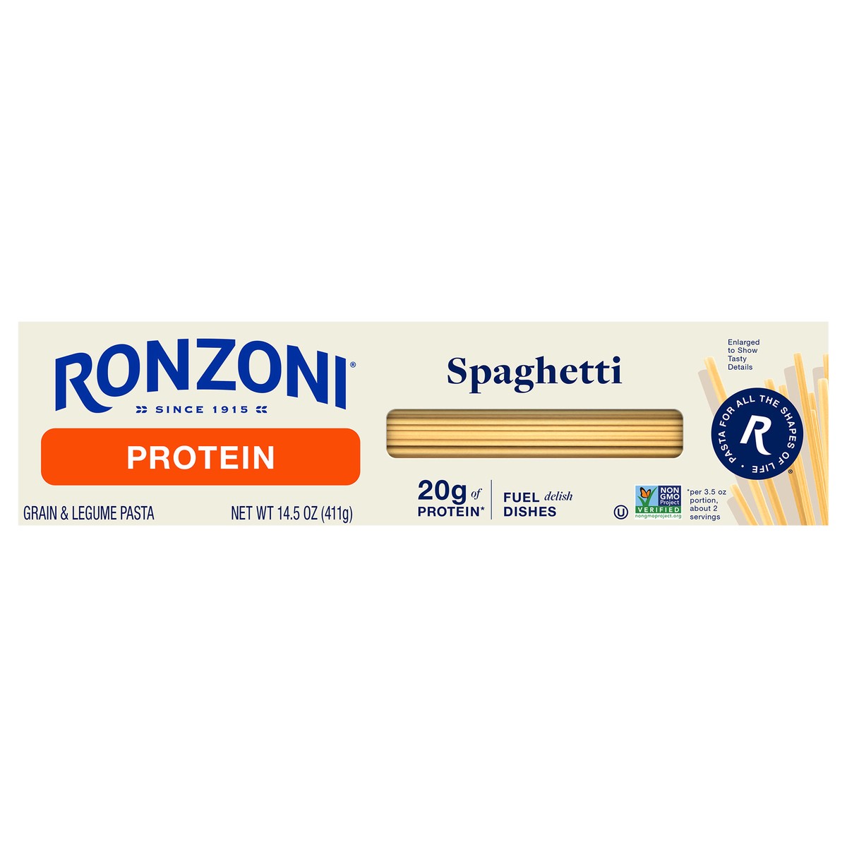slide 2 of 2, Ronzoni Grain & Legume Pasta, 14.5 oz