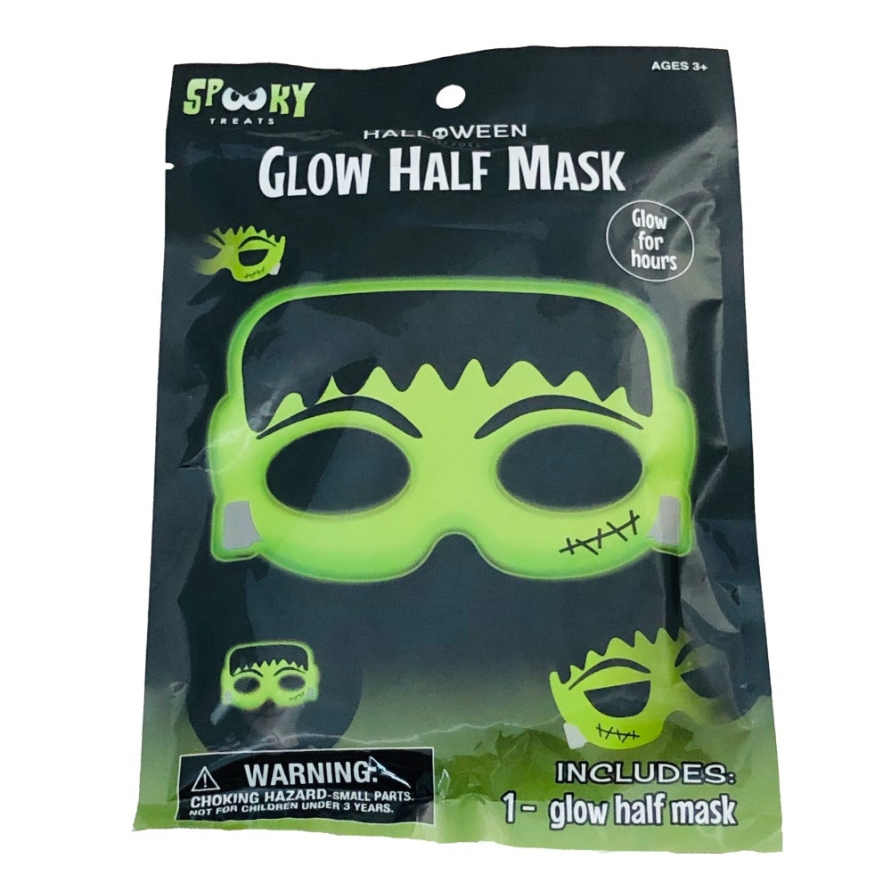 slide 1 of 1, Glow Hulk Half Mask, 1 ct