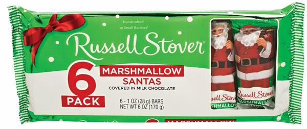 slide 1 of 1, Christmas Russell Stover Marshmallow Santa, 6 oz