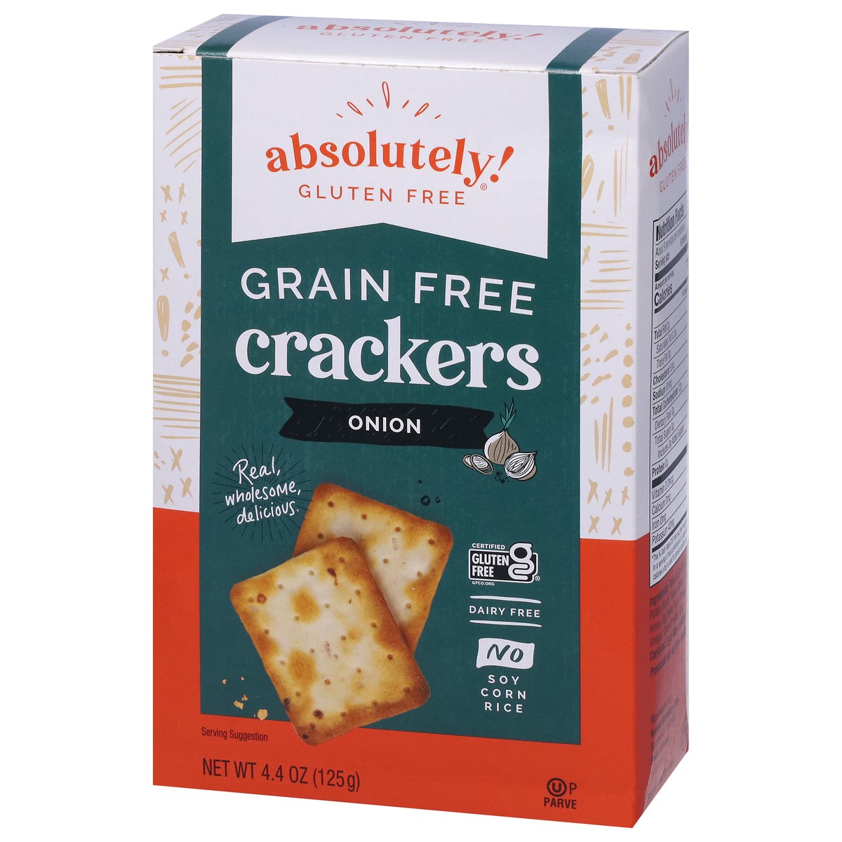slide 4 of 9, Absolutely! Gluten Free Grain Free Onion Crackers 4.4 oz, 4.4 oz
