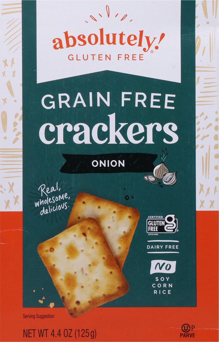 slide 2 of 9, Absolutely! Gluten Free Grain Free Onion Crackers 4.4 oz, 4.4 oz