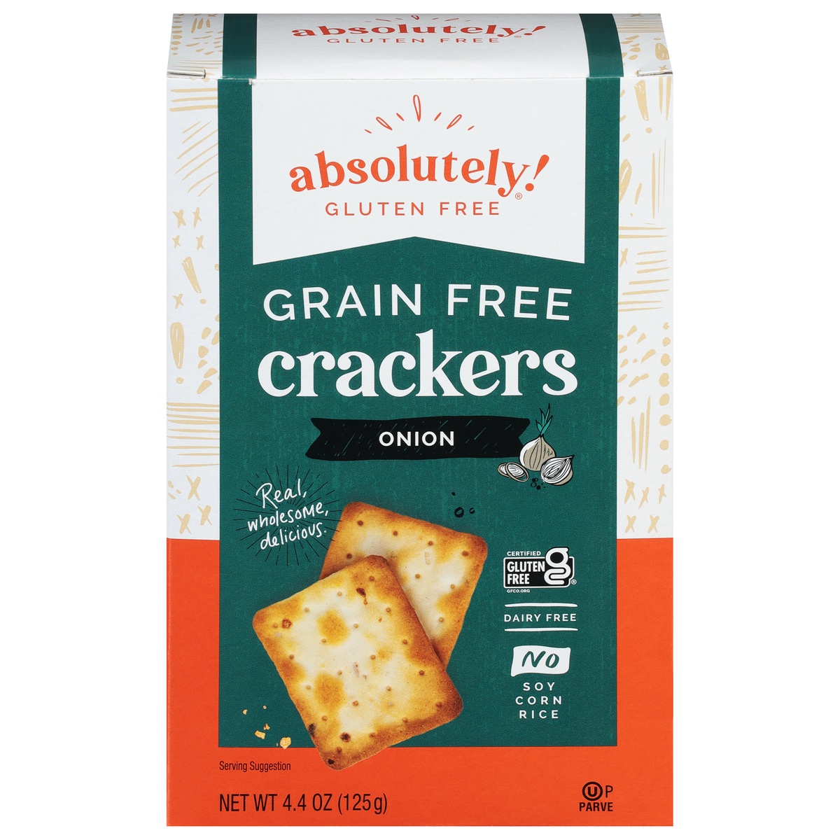 slide 1 of 1, Absolutely Gluten Free Absolutely! Gluten Free Grain Free Onion Crackers 4.4 oz, 4.4 oz