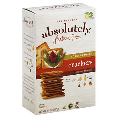 slide 1 of 1, Absolutely Gluten Free Toasted Onion Crackers, 4.4 oz