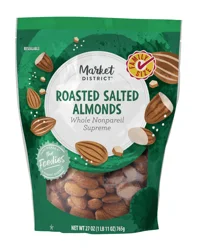 Market District Whole Salted Roasted Nonpareil Supreme Almonds