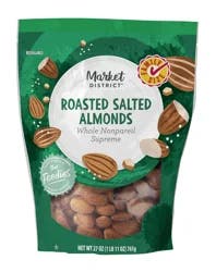 Market District Whole Salted Roasted Nonpareil Supreme Almonds