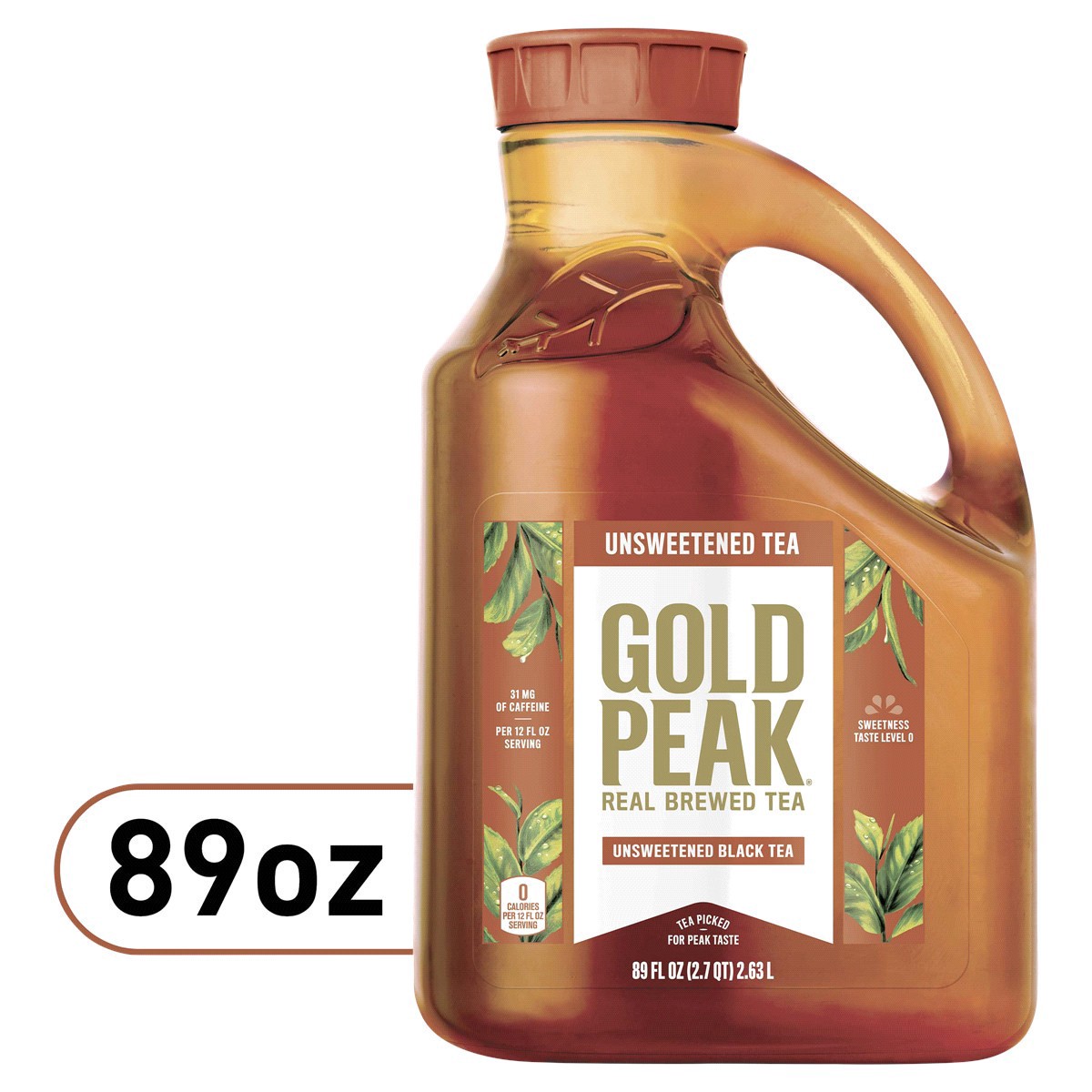 slide 1 of 1, Gold Peak Unsweetened Black Tea Bottle, 89 fl oz, 89 fl oz