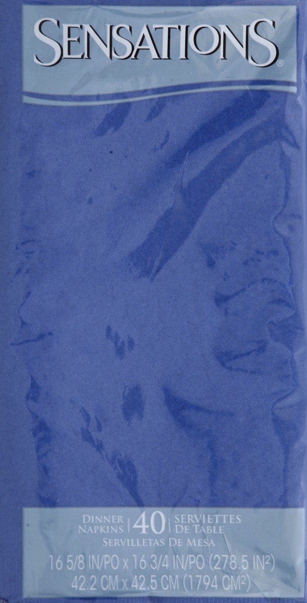 slide 2 of 4, Sensations Dinner Napkins - Cobalt Blue, 40 ct