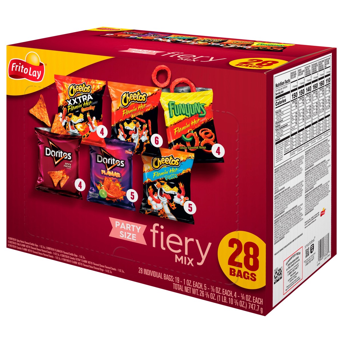 slide 2 of 13, Frito-Lay Snacks Fiery Party Mix Variety Packs 26.375 Oz, 28 Count, 28 ct