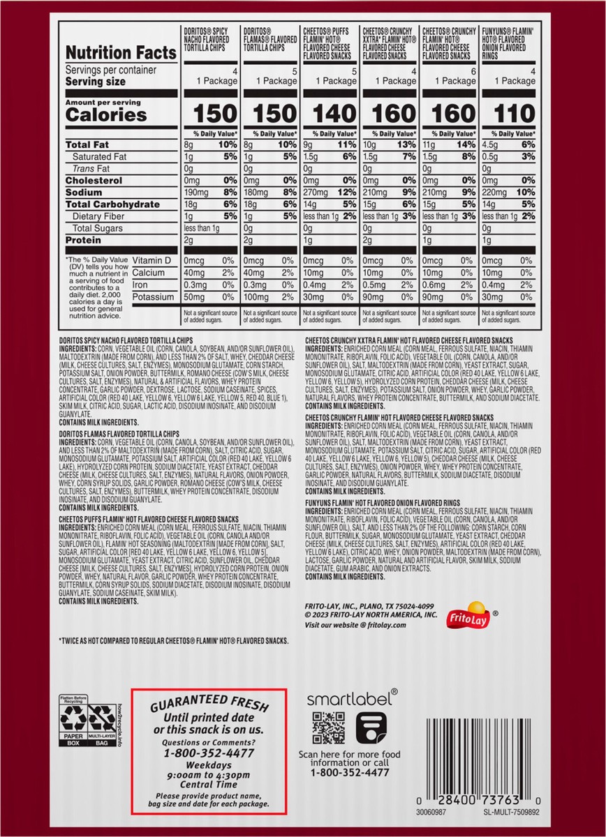 slide 3 of 13, Frito-Lay Snacks Fiery Party Mix Variety Packs 26.375 Oz, 28 Count, 28 ct