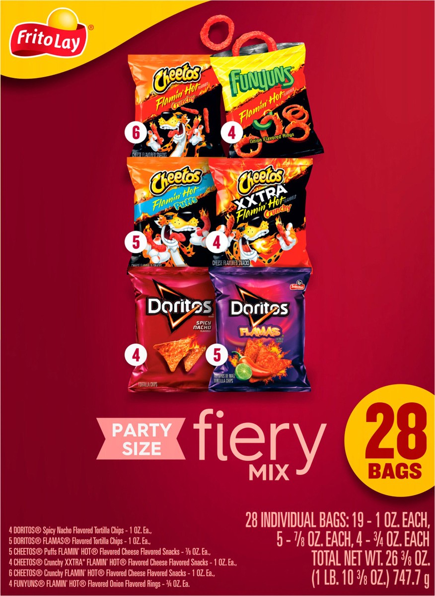 slide 9 of 13, Frito-Lay Snacks Fiery Party Mix Variety Packs 26.375 Oz, 28 Count, 28 ct