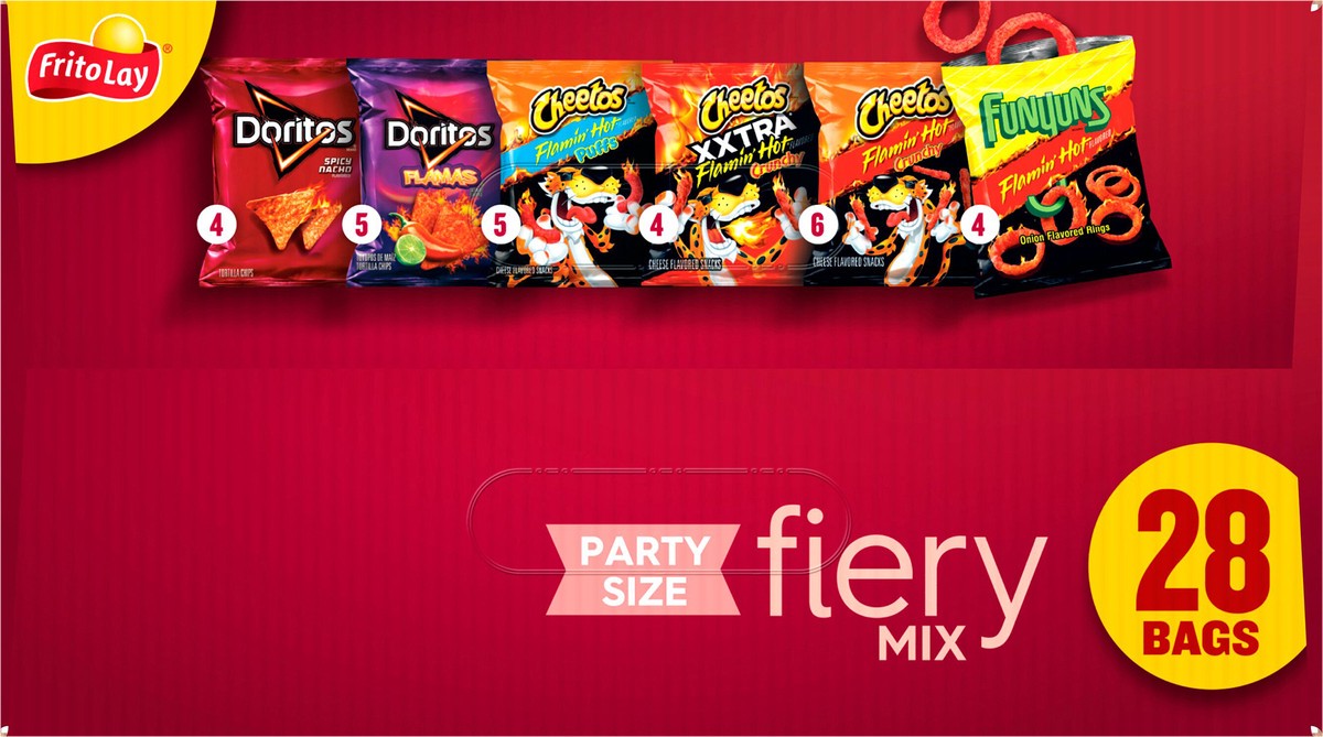 slide 4 of 13, Frito-Lay Snacks Fiery Party Mix Variety Packs 26.375 Oz, 28 Count, 28 ct