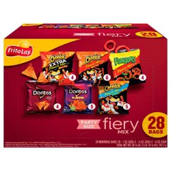 Frito-Lay Snacks Fiery Party Mix Variety Packs 26.375 Oz, 28 Count