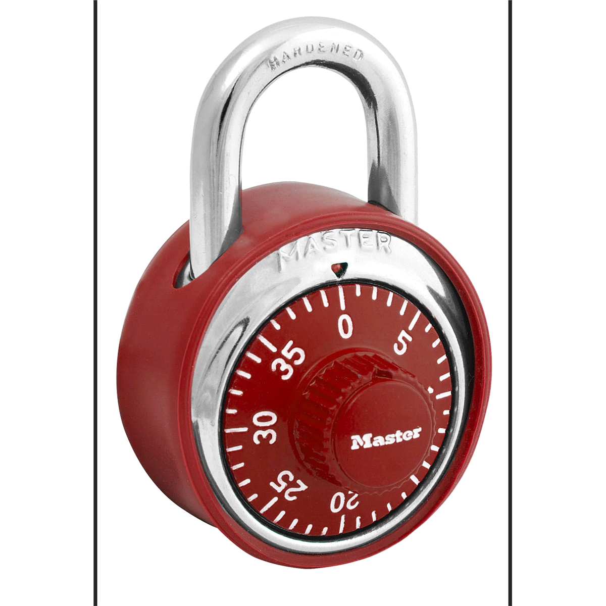 slide 2 of 3, Master Lock Standard Dial Combination Padlock with Bumper 1503DCOV, 1-7/8 inch wide, 1 ct