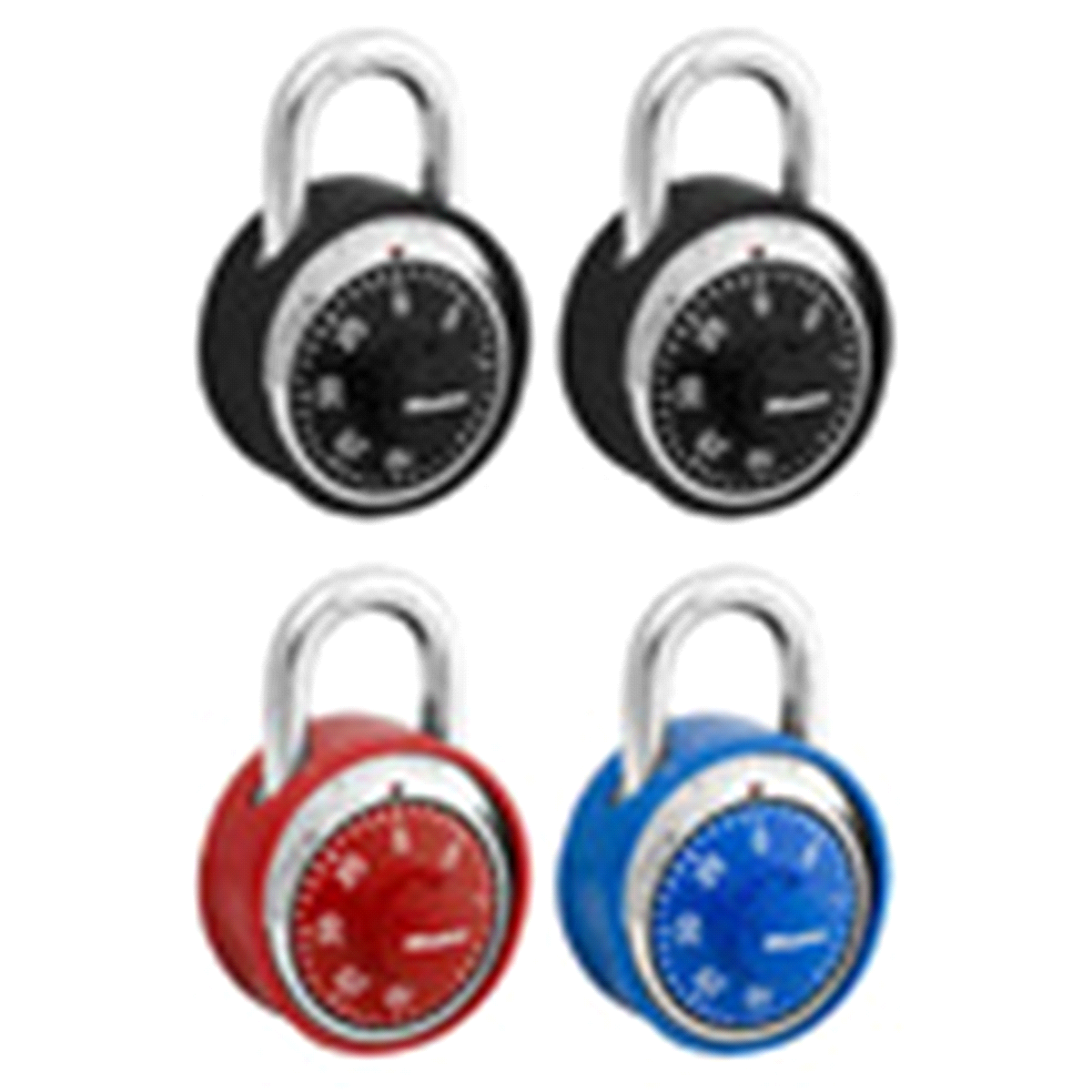 slide 1 of 3, Master Lock Standard Dial Combination Padlock with Bumper 1503DCOV, 1-7/8 inch wide, 1 ct