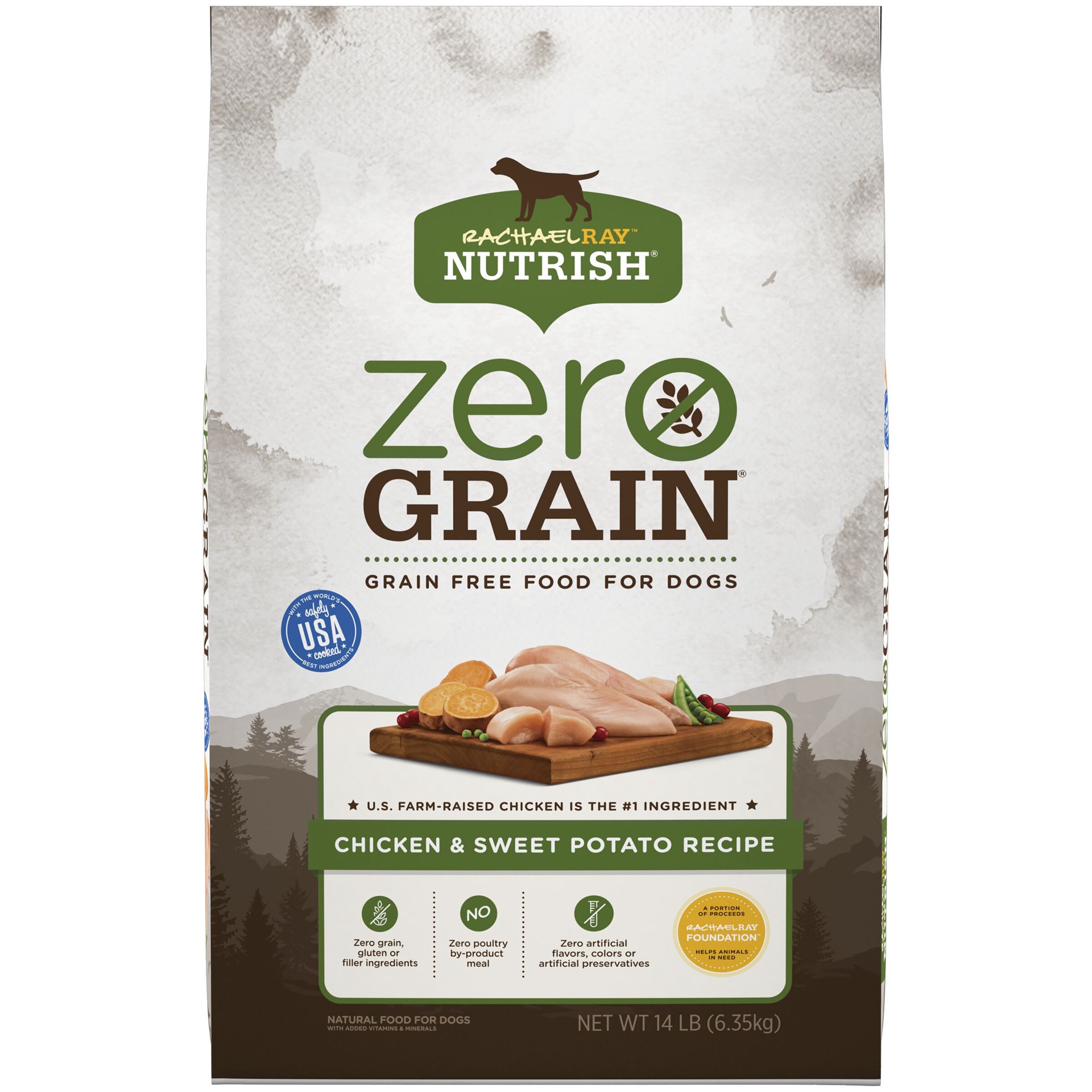 slide 1 of 6, Rachael Ray Nutrish Zero Grain Chicken & Sweet Potato Recipe, Dry Dog Food, 14lb Bag, 14 lb