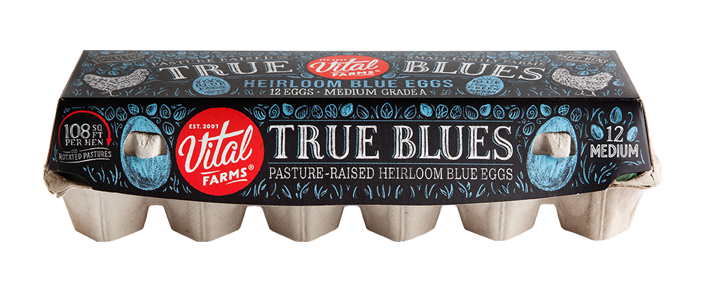 slide 1 of 6, Vital Farms True Blues Pasture Raised Heirloom Medium Eggs, 12 ct