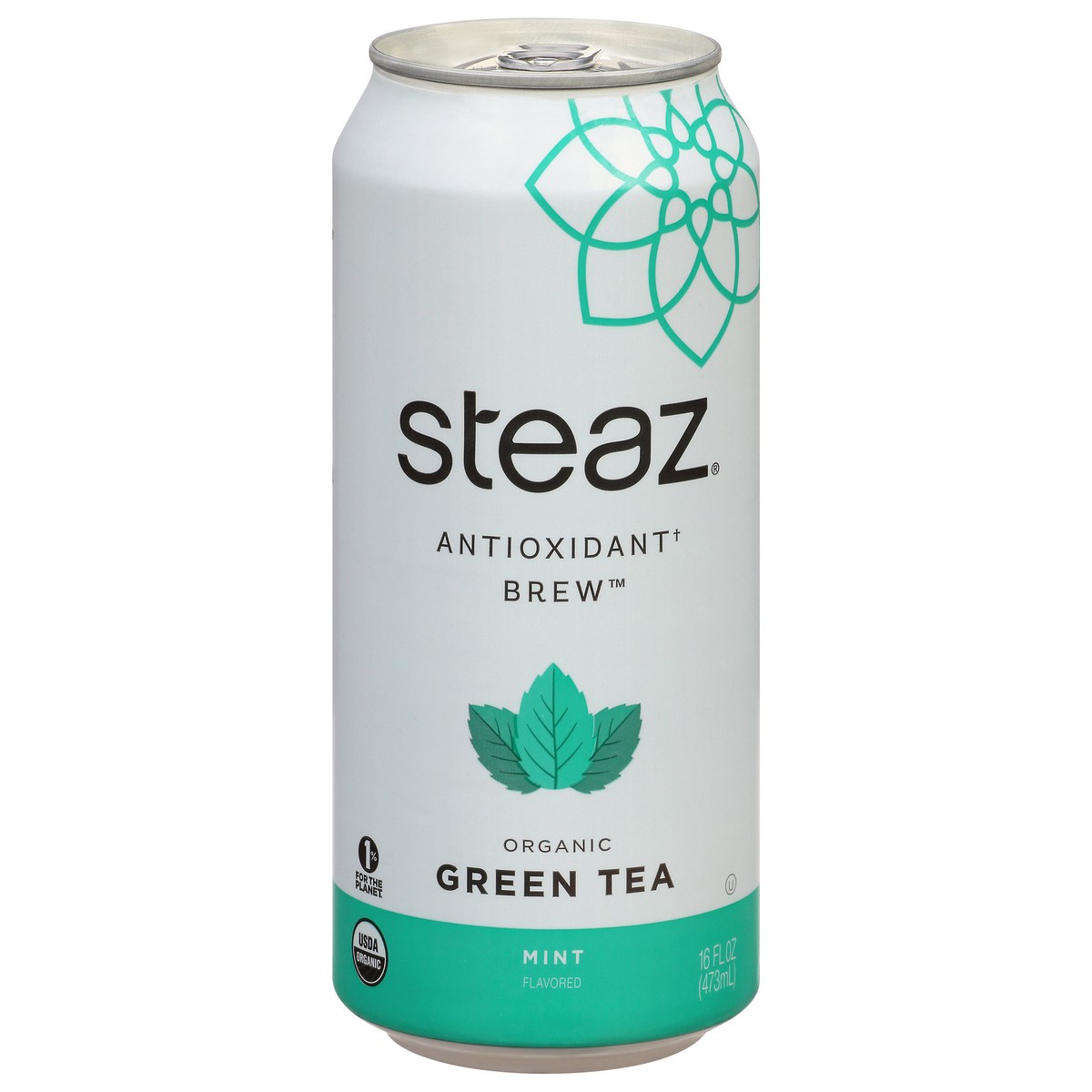 slide 1 of 1, Steaz Iced Teaz Mint Green Tea, 16 oz