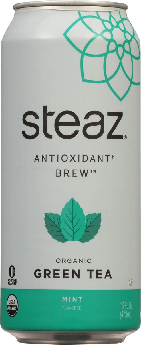 slide 1 of 1, Steaz Iced Teaz Mint Green Tea - 16 oz, 16 oz