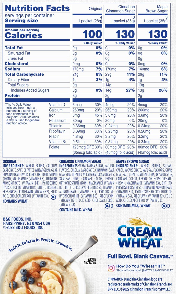 slide 3 of 13, Cream Of Wheat Instant Variety Pack, 10 ct