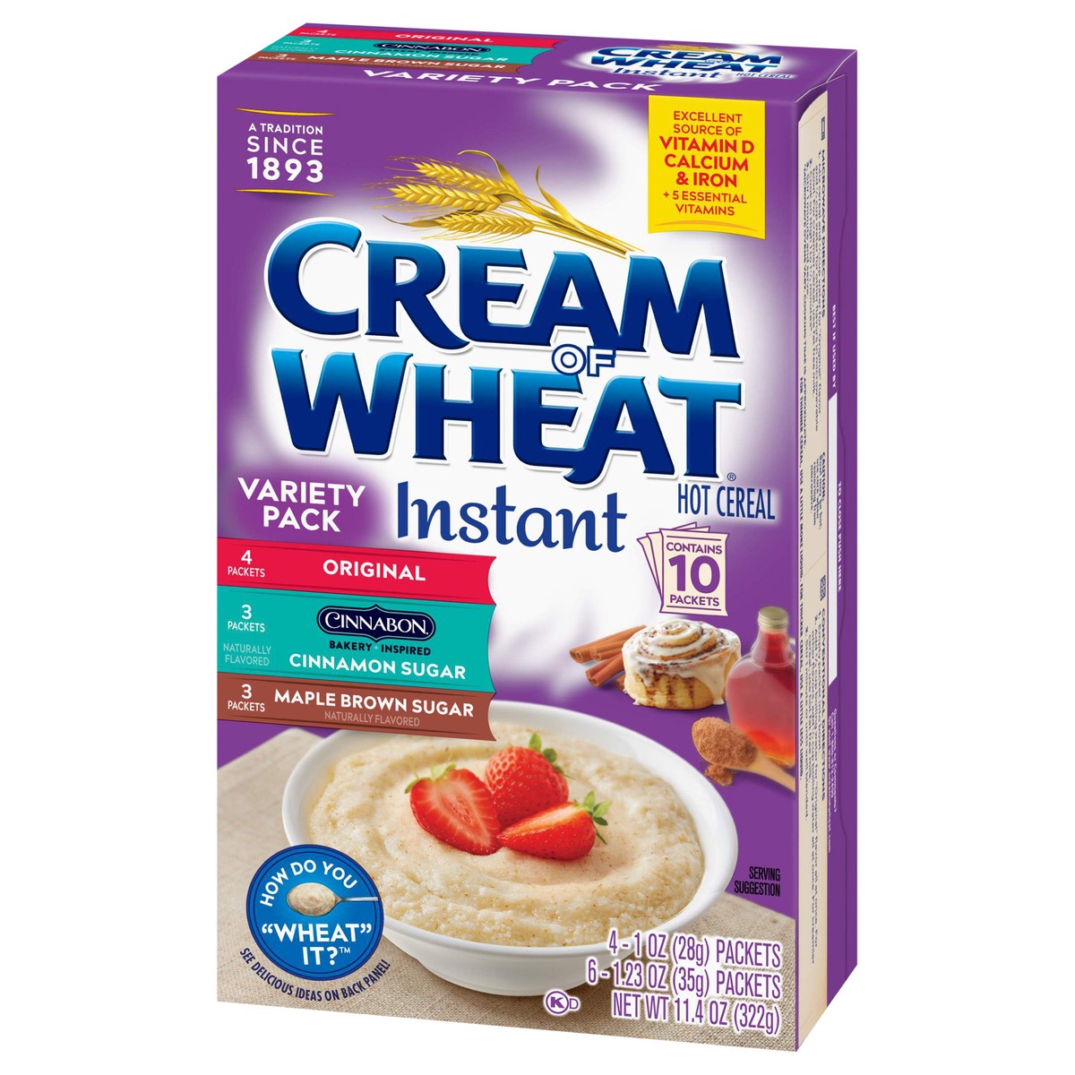 slide 6 of 13, Cream Of Wheat Instant Variety Pack, 10 ct