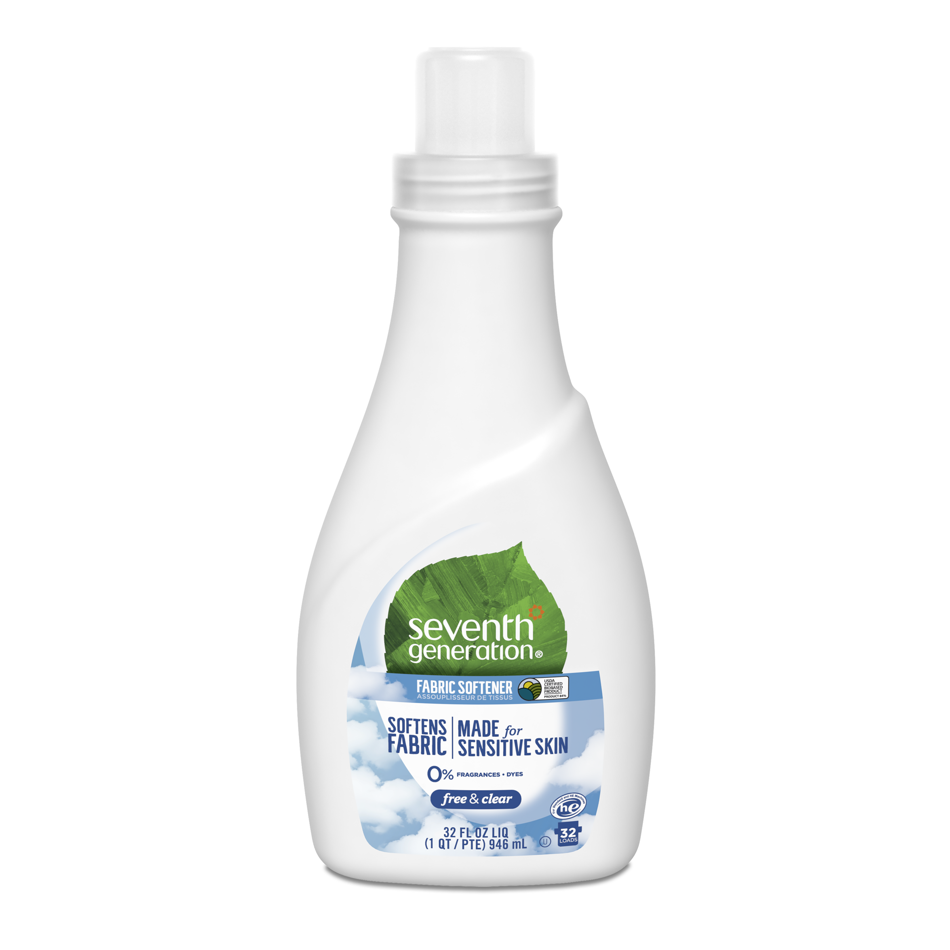 slide 1 of 3, Seventh Generation Liquid Fabric Softener Free & Clear, 32 oz, 42 Loads, 32 fl oz